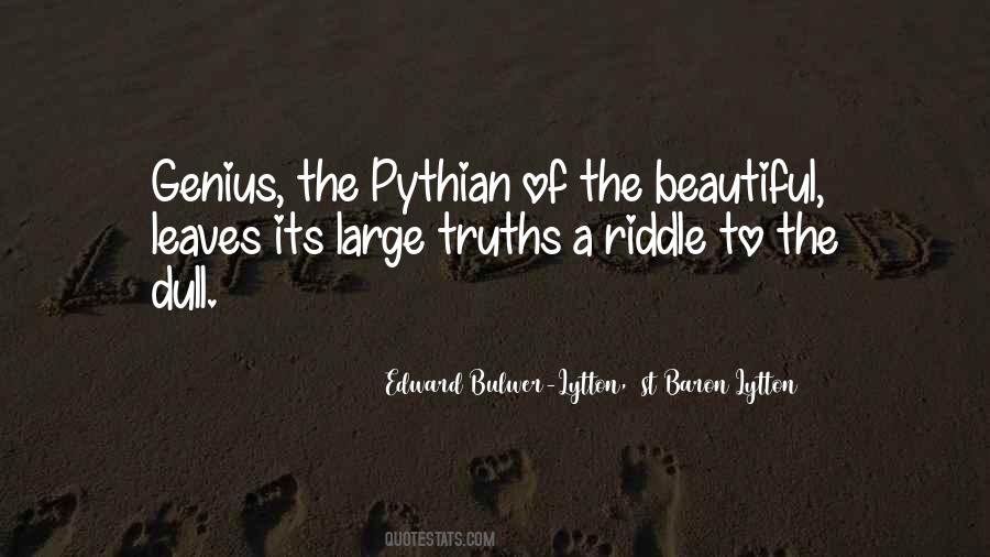 Bulwer Lytton Quotes #365740