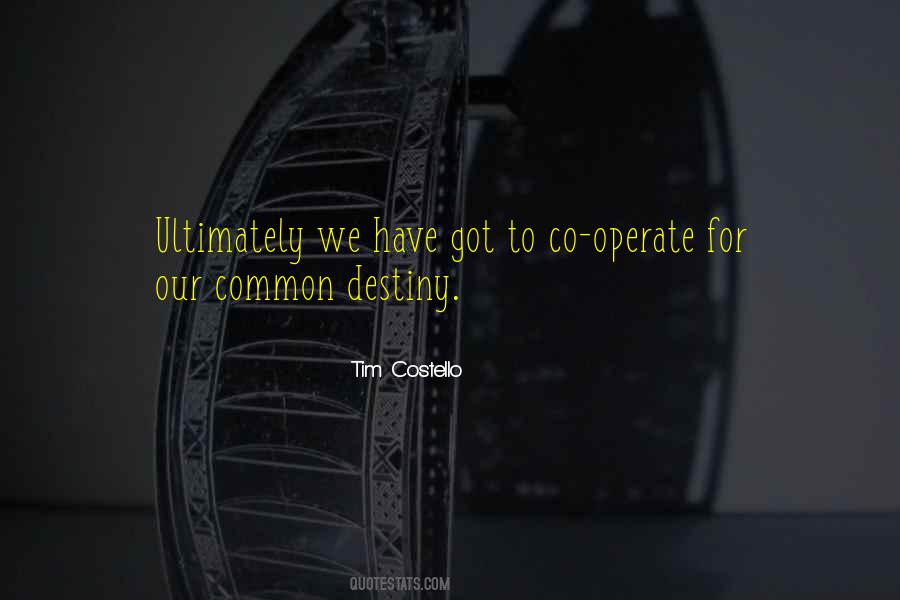 A Common Destiny Quotes #961049