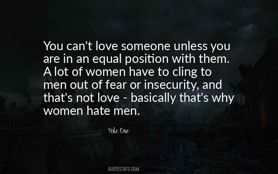 Love Insecurity Quotes #769007