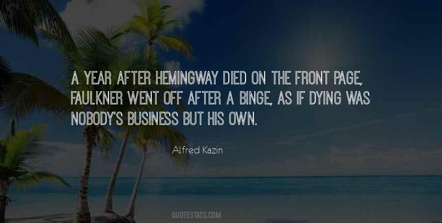 Death Hemingway Quotes #523280