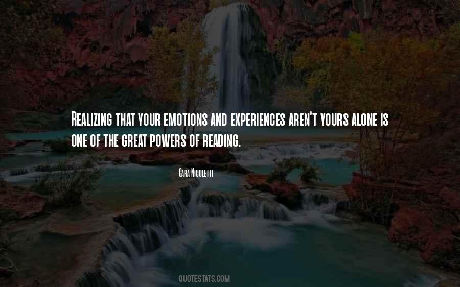 And Experiences Quotes #1238413