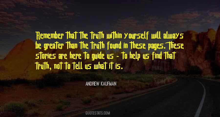 Truth Stories Quotes #245472