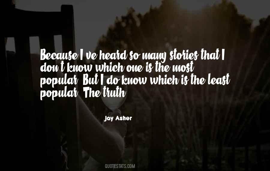 Truth Stories Quotes #604217