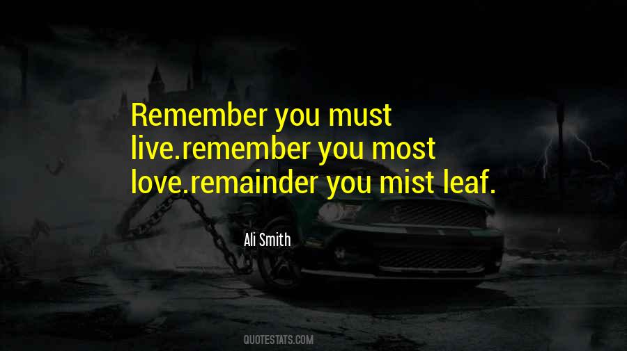 Remember You Must Die Quotes #751693