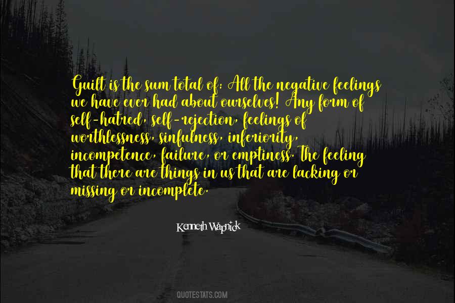 Feelings Of Worthlessness Quotes #140260
