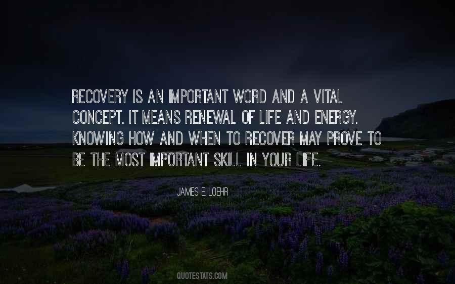Life In Recovery Quotes #1034870