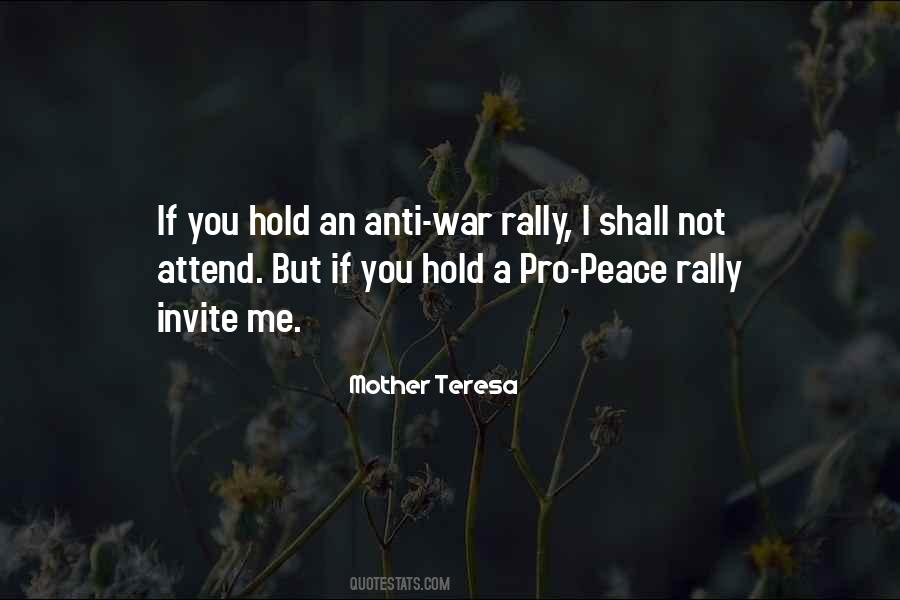 Anti War Peace Quotes #328635