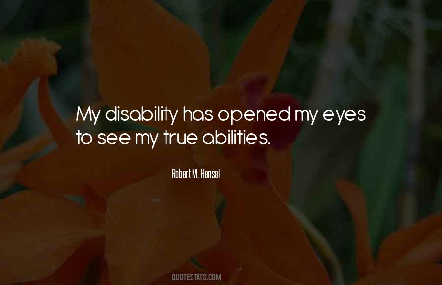 Not Disability But Ability Quotes #308431