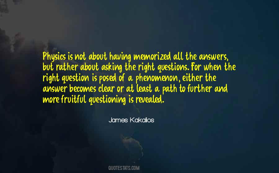 Posed The Question Quotes #1692012
