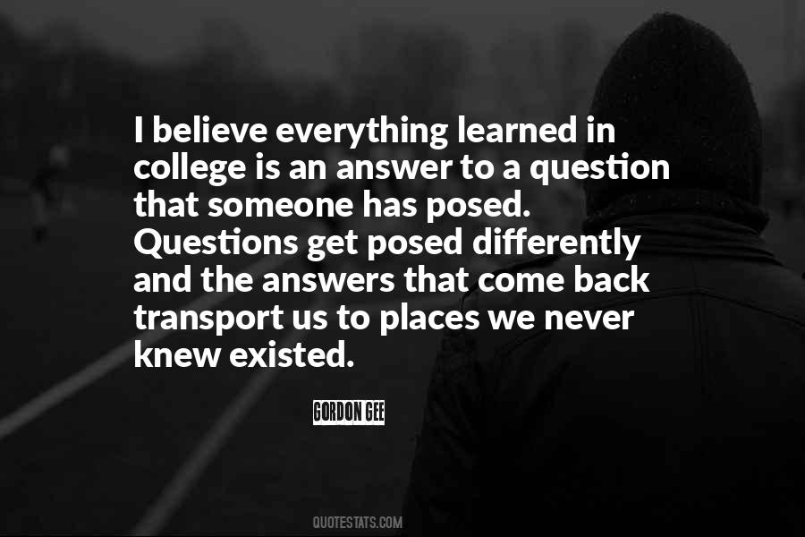 Posed The Question Quotes #662985