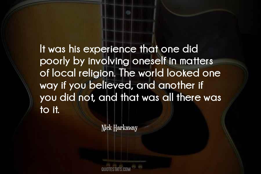 Experience That Matters Quotes #1852807