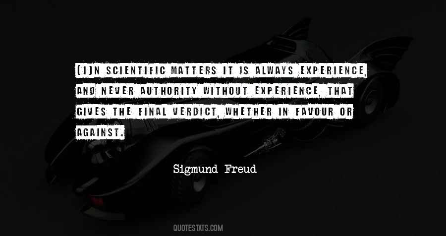 Experience That Matters Quotes #842915