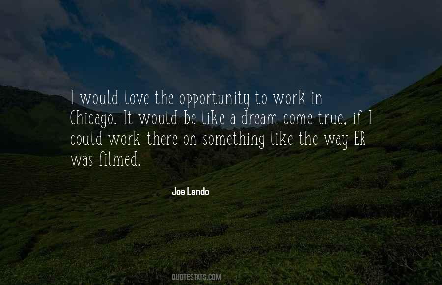 Opportunity To Work Quotes #20866