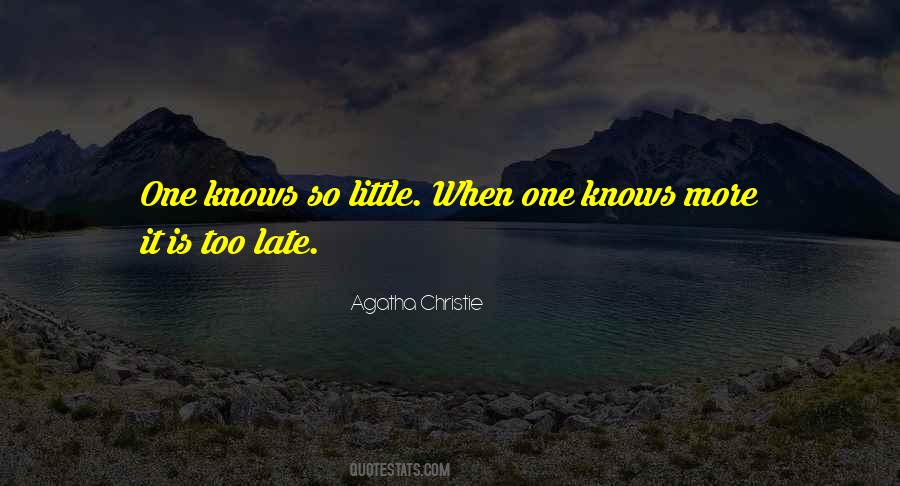 When It Is Too Late Quotes #1018507