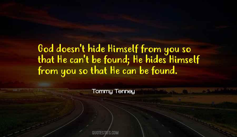 God Hides Quotes #1080150