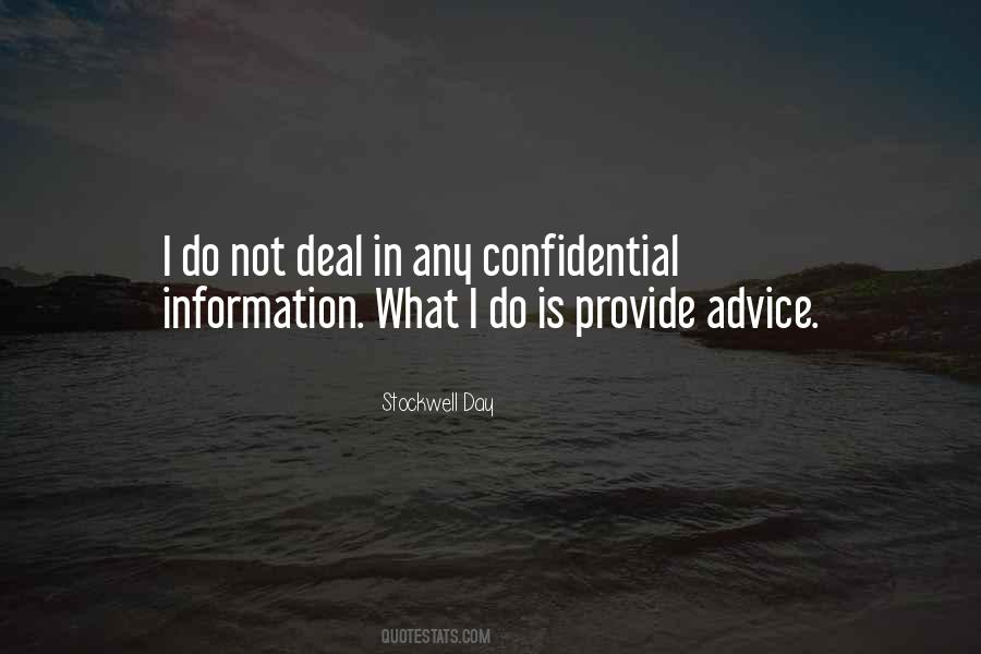 Confidential Information Quotes #813660