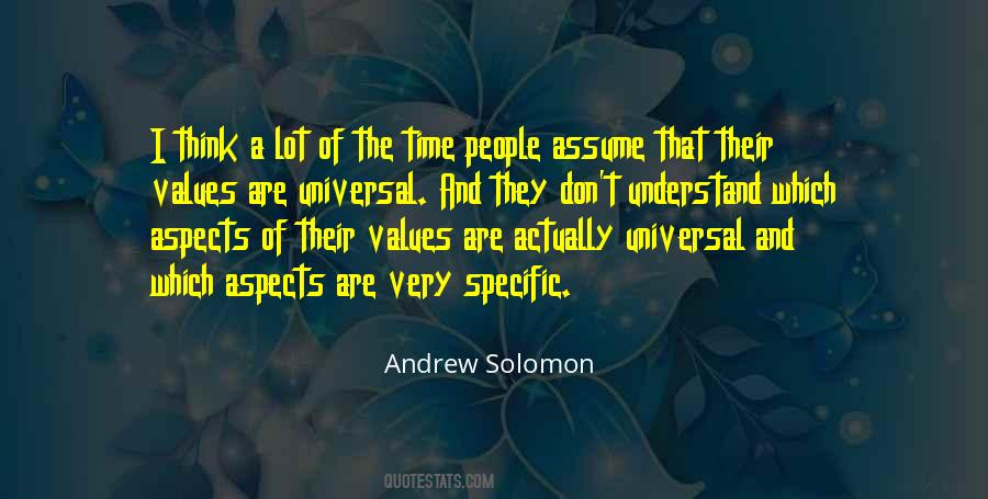Universal Values Quotes #64735