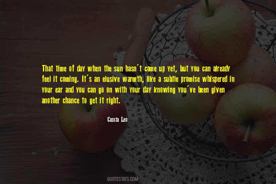Time Of Day Quotes #432515