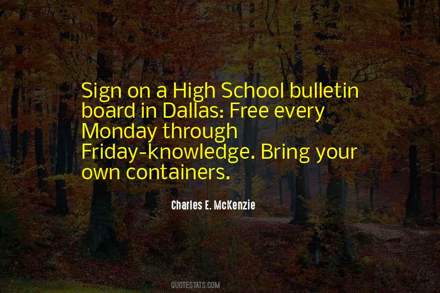 Quotes About Monday School #1174443