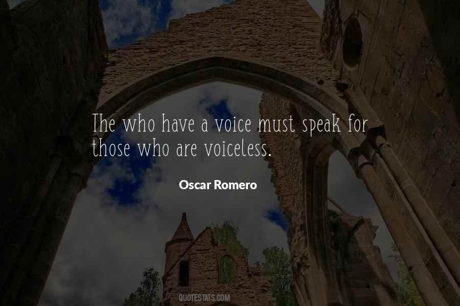 A Voice For The Voiceless Quotes #880100