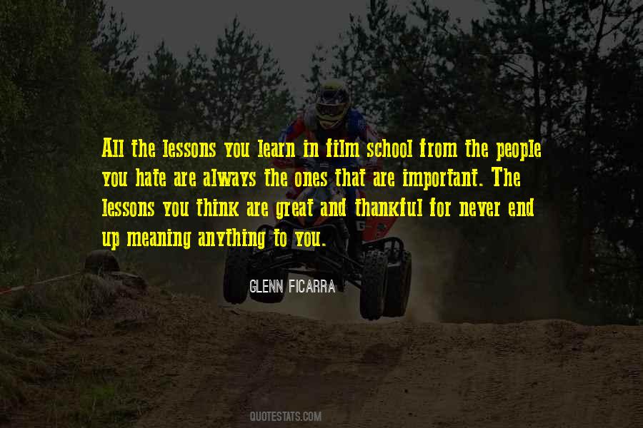 Lessons Learn Quotes #176869