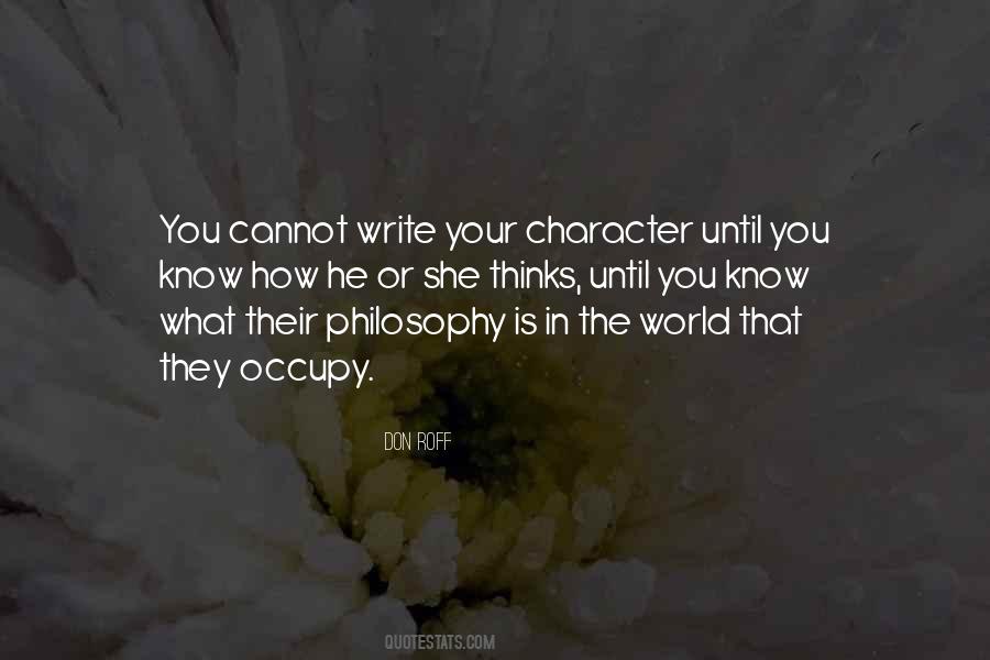 Know Your Character Quotes #567747