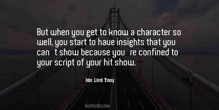 Know Your Character Quotes #756835