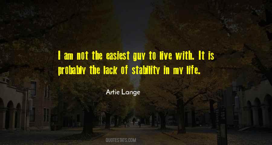 Life Stability Quotes #656981