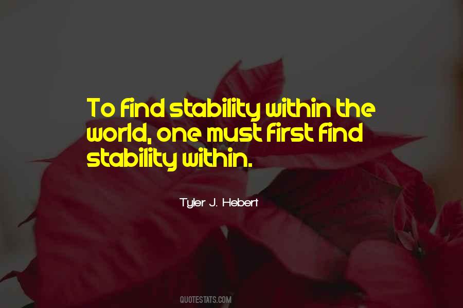 Life Stability Quotes #830555