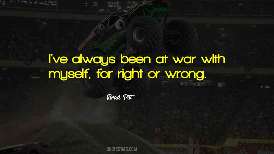 At War With Myself Quotes #767792