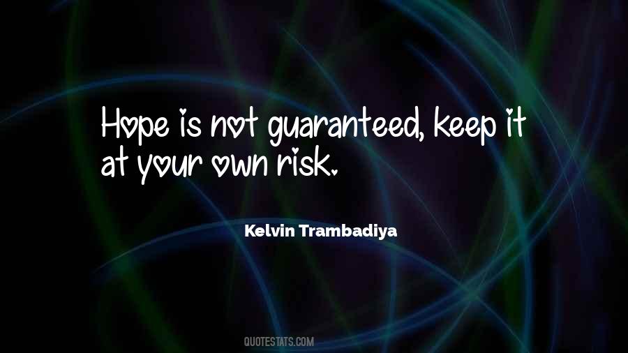 At Your Own Risk Quotes #1089173
