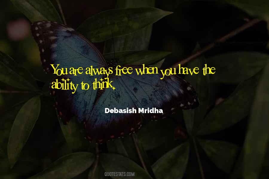 Ability To Think Quotes #310605