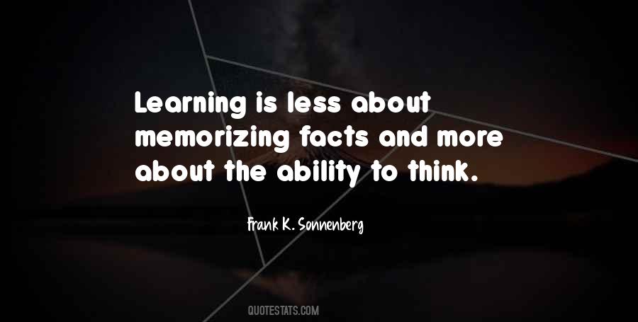 Ability To Think Quotes #600954