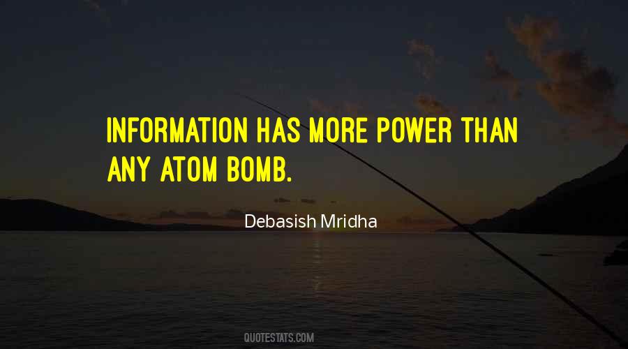 Atom Bomb Quotes #736470