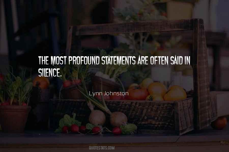Profound Statements Quotes #542144