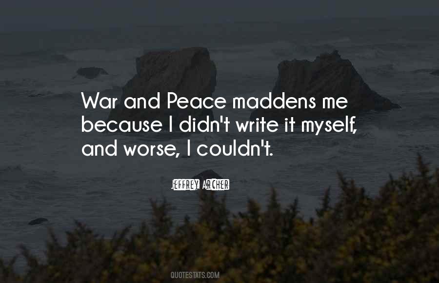 Peace War Quotes #68127