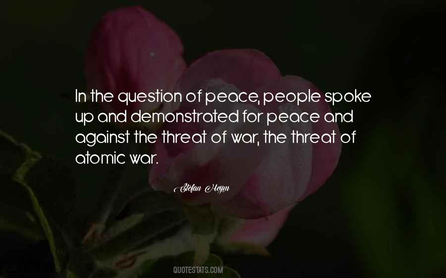 Peace War Quotes #70943