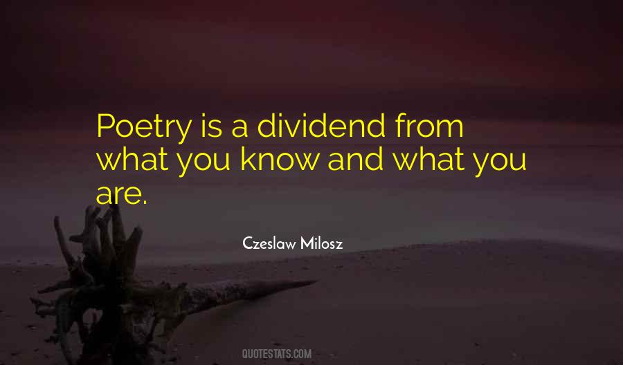 Milosz Poetry Quotes #124693