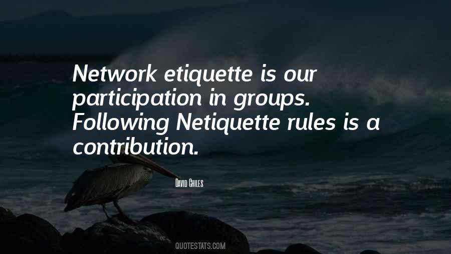 Etiquette Rules Quotes #47929