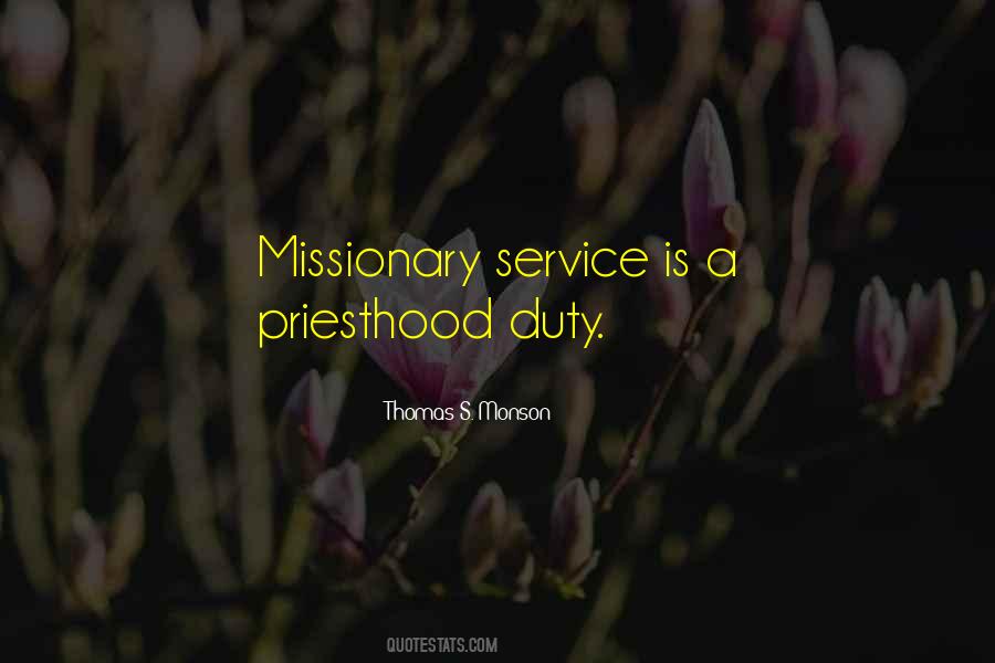 Quotes About Missionary Service #817711