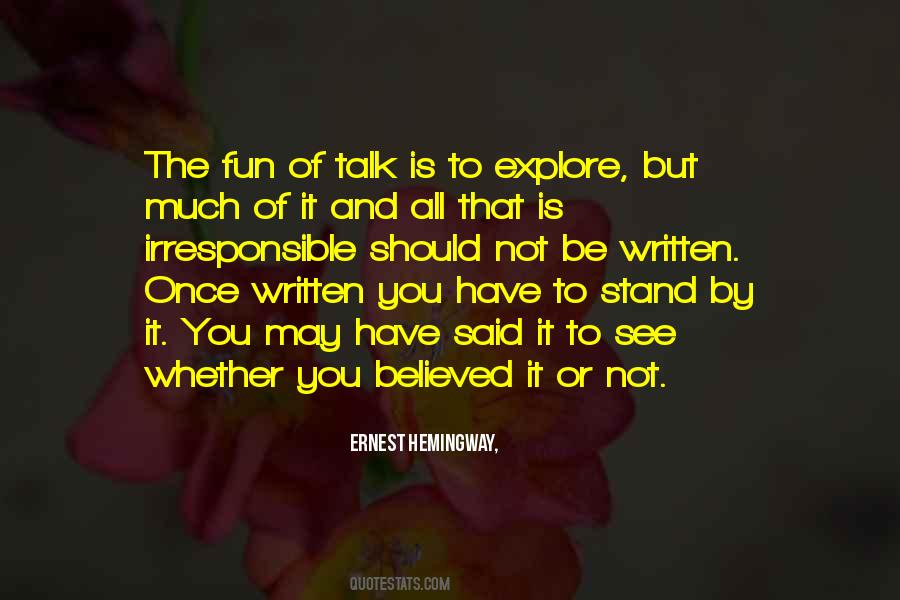 Writing By Hemingway Quotes #1253589