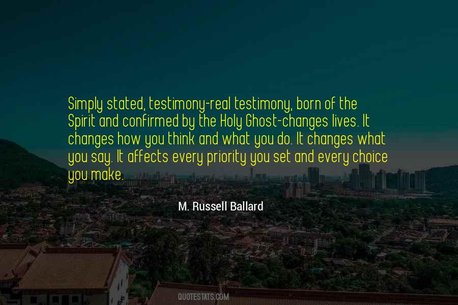 Life Testimony Quotes #520992