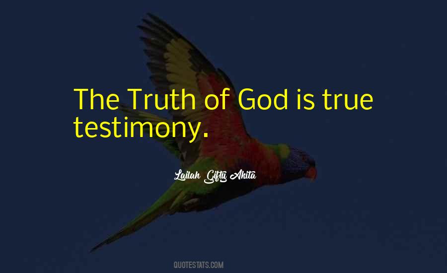 Life Testimony Quotes #871830