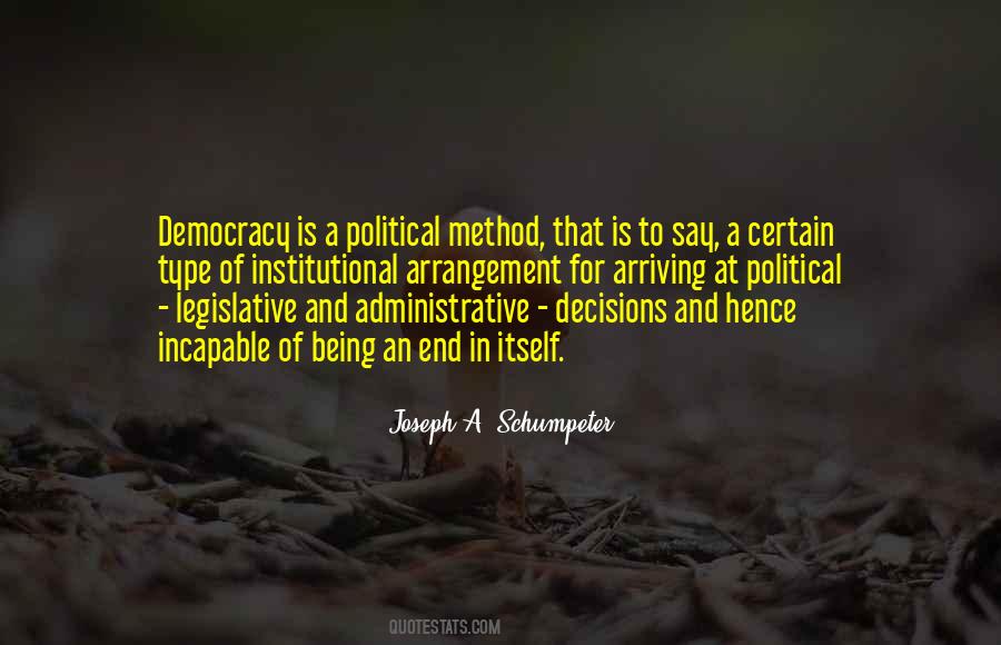 Schumpeter Democracy Quotes #301846