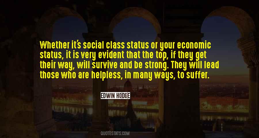 Economic Status Quotes #1398103