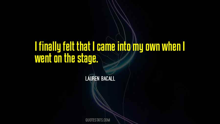 Bacall Quotes #270799