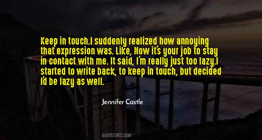 Back In Touch Quotes #289417