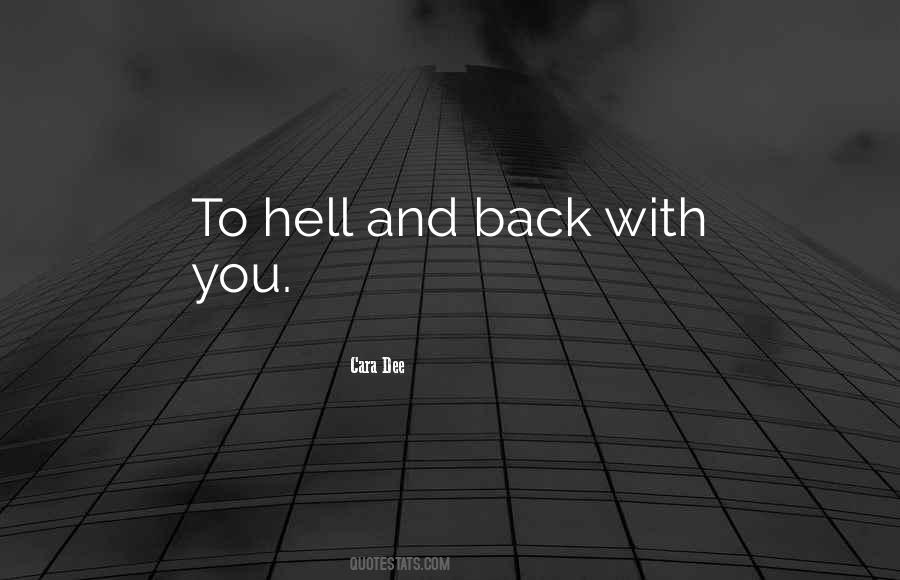 Back To Hell Quotes #181430