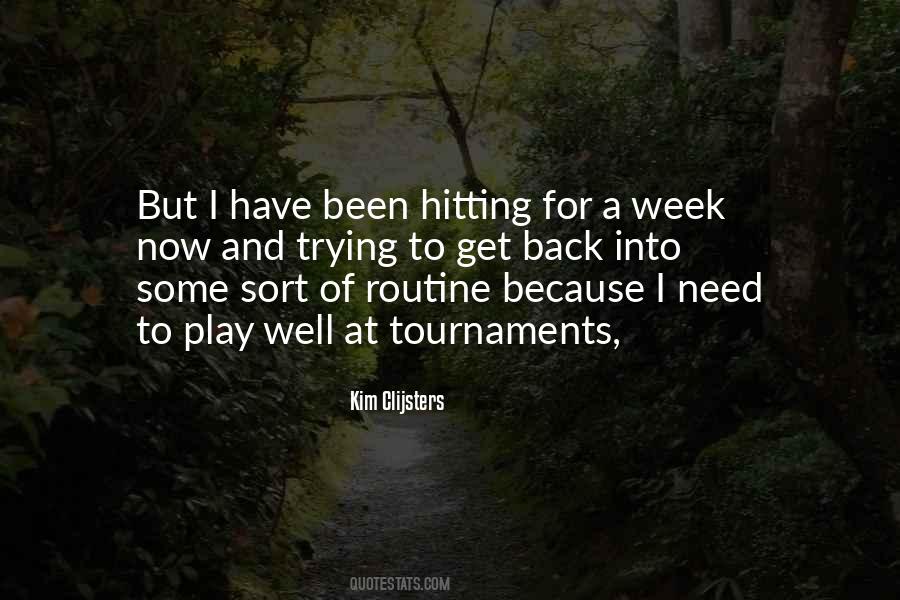 Back To Routine Quotes #1174664