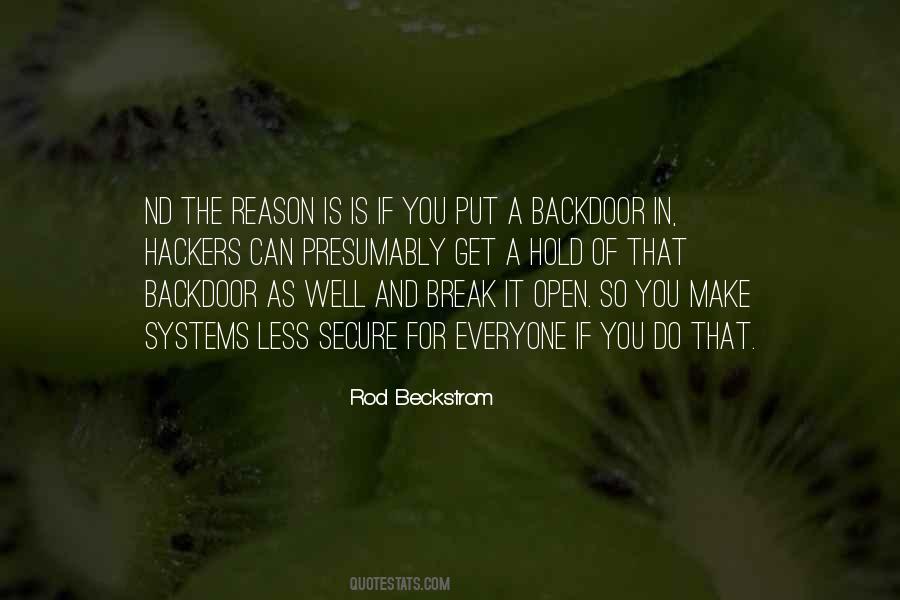 Backdoor Quotes #87257